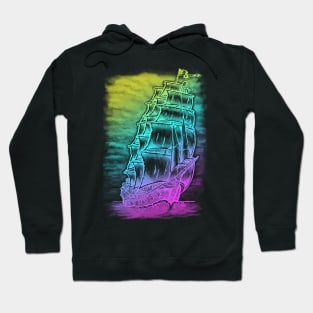 Caleuche Ghost Pirate Ship - Color Hoodie